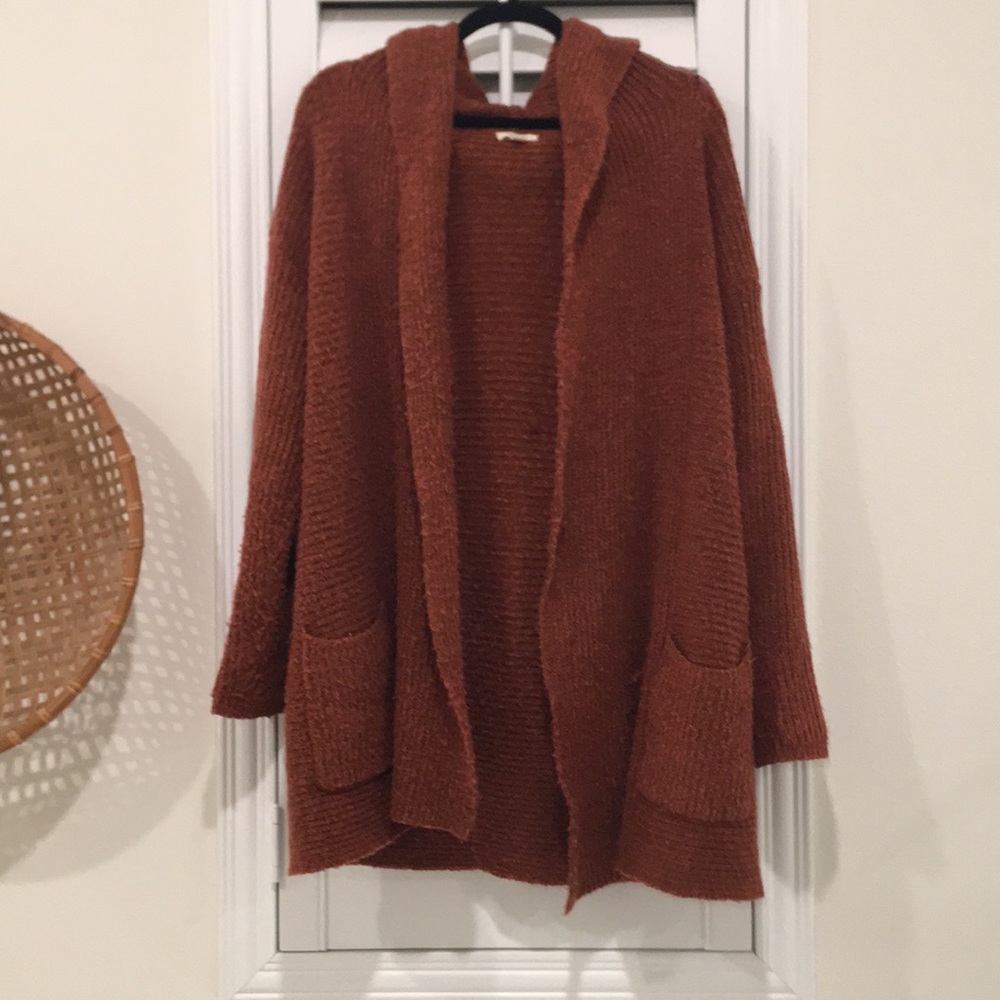 Burnt orange long cardigan